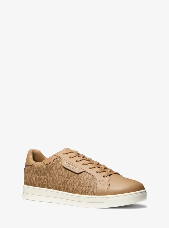 Michael Kors Mens MK Sneaker Keating con logo - Naturale - Michael Kors