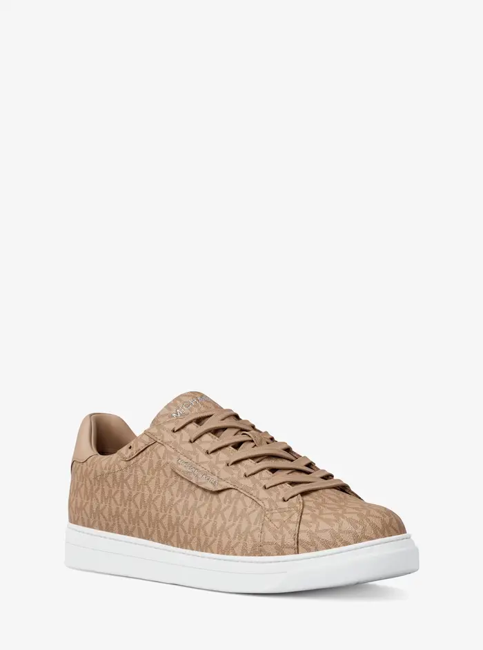 Michael Kors Mens MK Sneaker Keating con logo - Naturale - Michael Kors