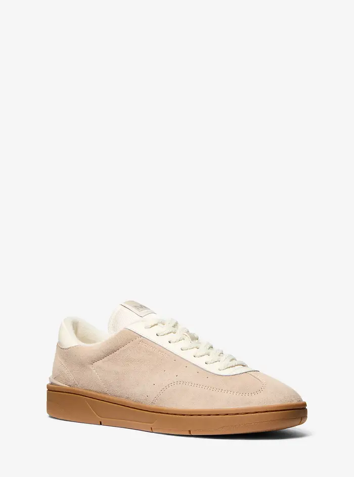 Michael Kors Mens MK Sneaker Wilton in pelle scamosciata - Naturale - Michael Kors