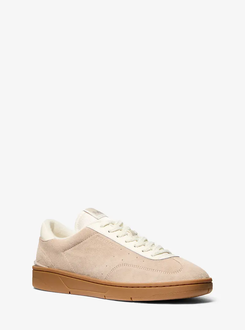 Michael Kors Mens MK Sneaker Wilton in pelle scamosciata - Naturale - Michael Kors