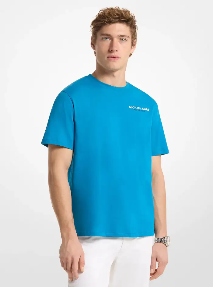 Michael Kors Mens T-shirt Blu 4843840