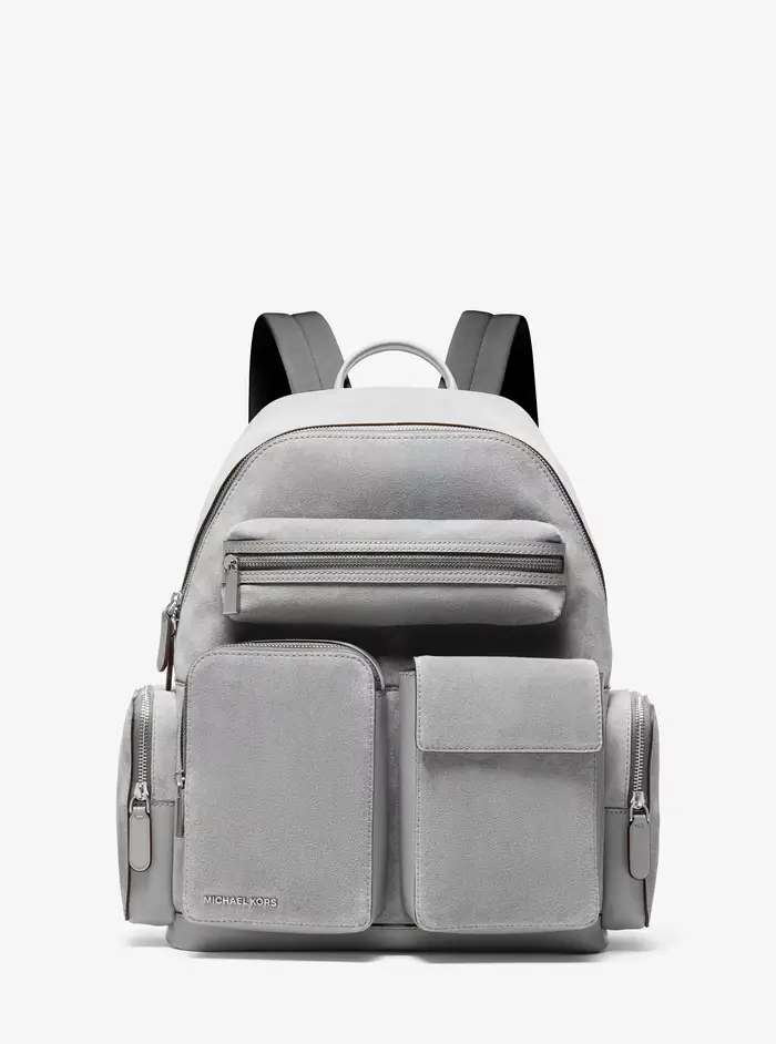 Michael Kors Mens MK Zaino cargo Dakota in pelle scamosciata - Grigio - Michael Kors