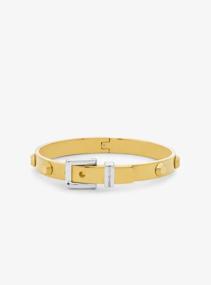Michael Kors MK Bracciale rigido Colby piccolo in ottone placcato in metallo prezioso - Oro