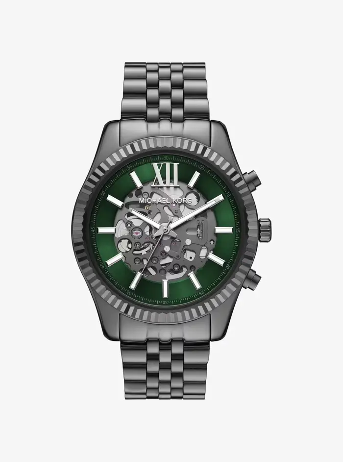 MK Orologio Lexington oversize tonalità canna di fucile - Grigio - Michael Kors