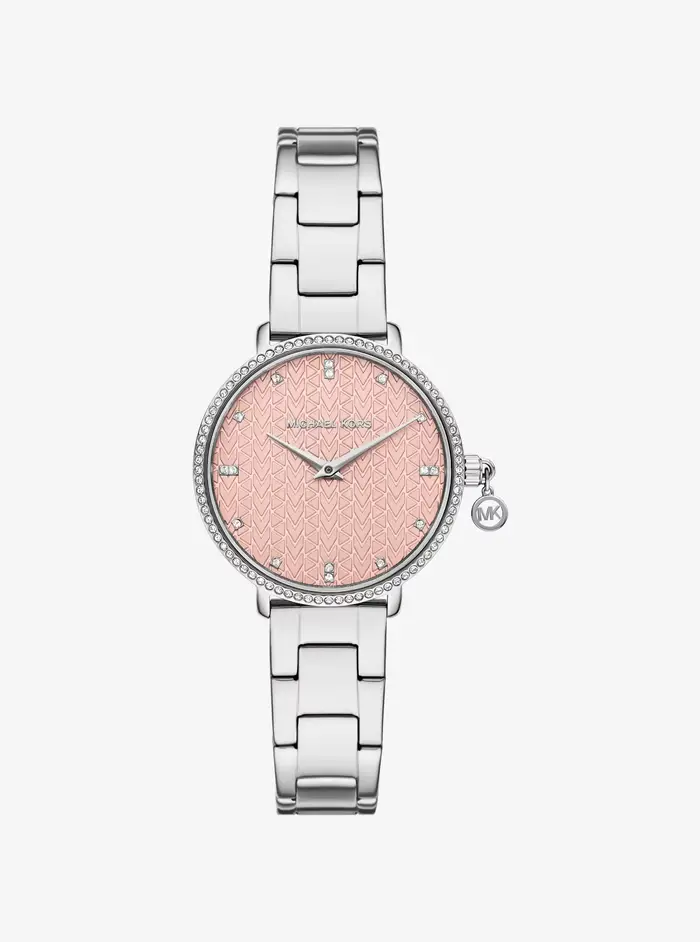 Michael Kors MK Orologio Pyper mini tonalità argento con pavé - Argento