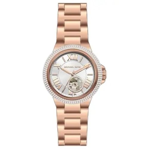 Michael Kors Orologio Camille da donna, movimento cronografo al quarzo da 33 mm con cinturino in acciaio inossidabile