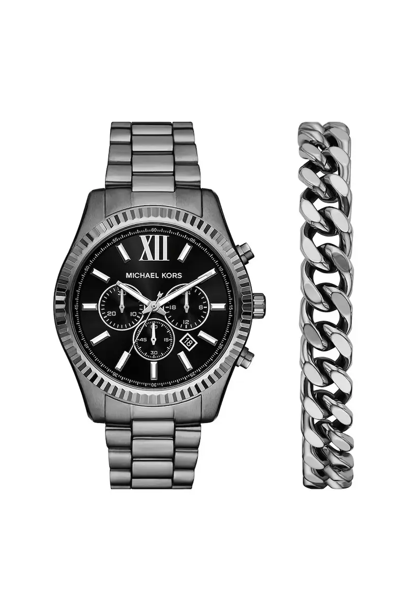 Michael Kors orologio e bracciale uomo colore argento MK9217SET