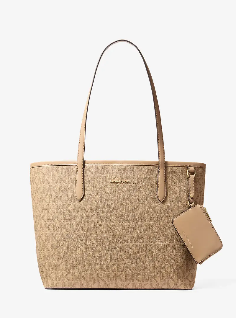 Michael Kors Outlet MK Borsa tote Jet Set grande con stampa logo - Marrone - Michael Kors