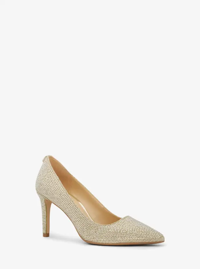 Michael Kors Outlet MK Décolleté Dorothy Flex in mesh metallizzato glitterato - Oro - Michael Kors