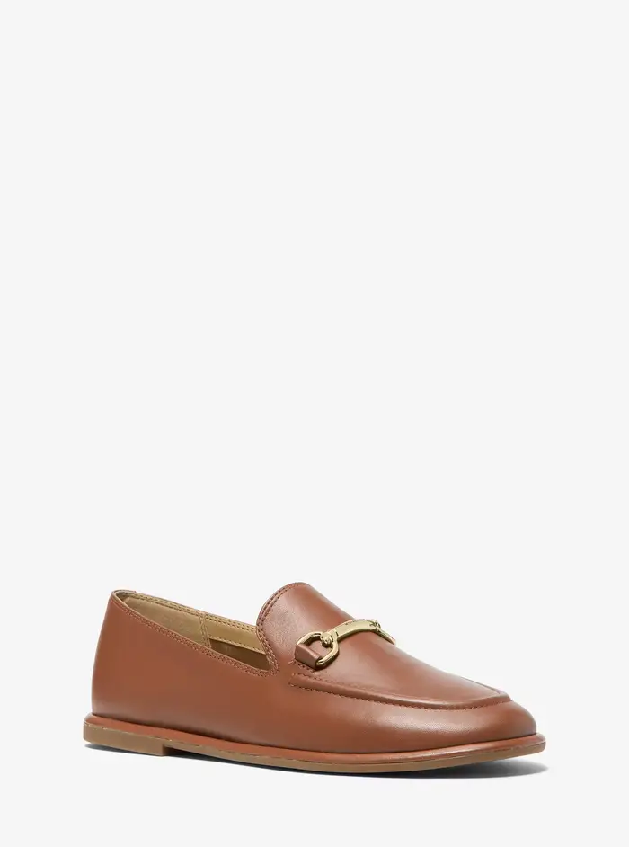 Michael Kors Outlet MK Loafer Carlson in pelle - Marrone - Michael Kors