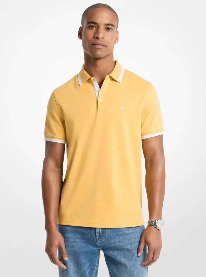 Michael Kors Outlet MK Polo Greenwich in cotone - Giallo - Michael Kors
