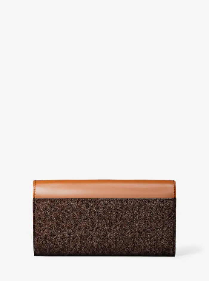Michael Kors Outlet MK Portafoglio a bustina Jet Set Travel grande - Marrone - Michael Kors