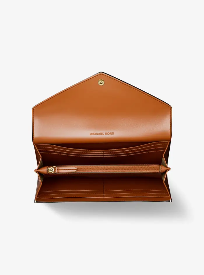 Michael Kors Outlet MK Portafoglio a bustina Jet Set Travel grande - Naturale - Michael Kors