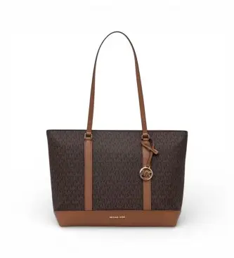 Michael Kors per donna 30S6G3PT3B Borsa shopper con monogramma (OSFA), Marrone, Casual, Poliuretano Oro