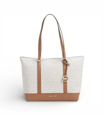 Michael Kors per donna 30S6G3PT3B Borsa shopper monogramma vaniglia (OSFA), Beige, Casual, Poliuretano Oro