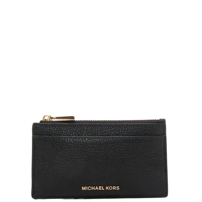 Michael Kors portacarte da donna con logo lettering in metallo sul davanti nero