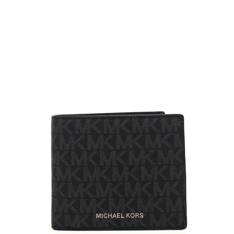 Michael Kors portafoglio a libro greyson da uomo con stampa logo black