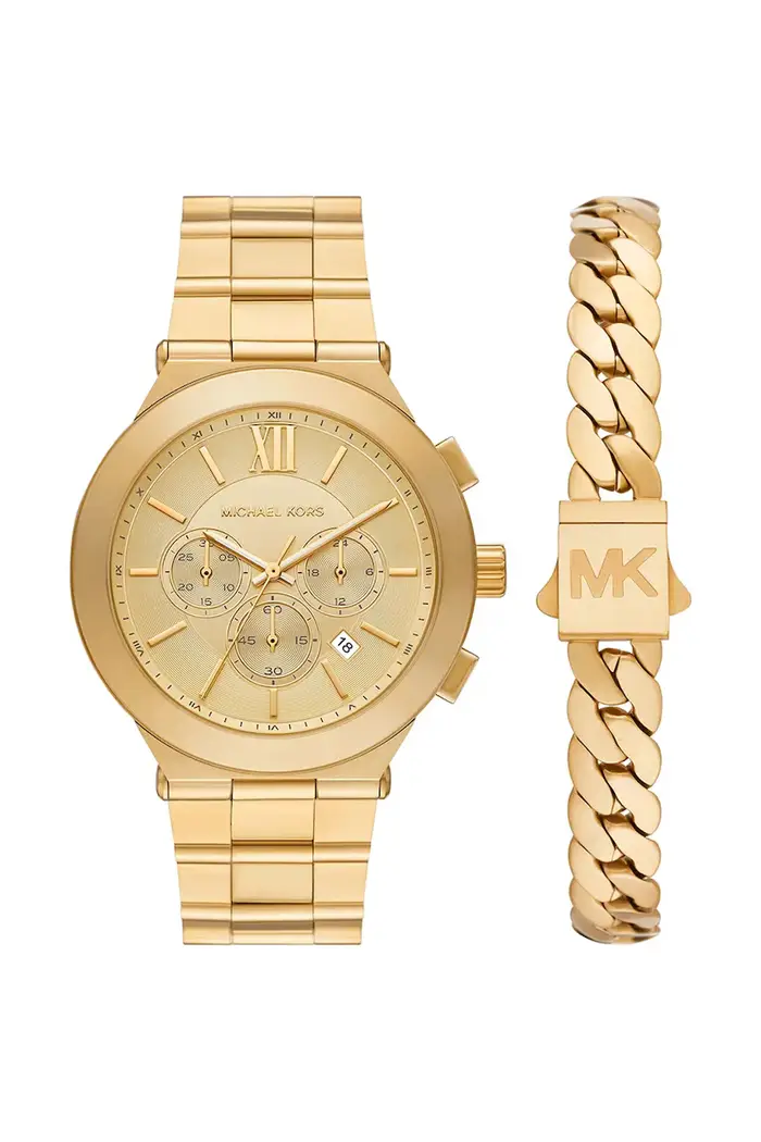 Michael Kors set orologio e braccialetto da uomo Billie Oro