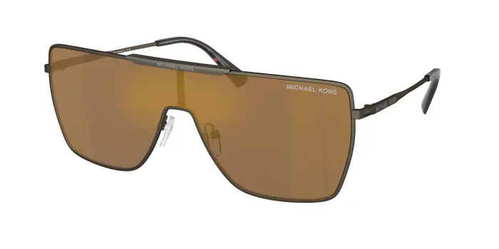 Michael Kors Uomo MK1152 SNOWMASS 1001F9 Occhiali da sole Metallo Grigio Oro Squadrata Normale Specchiato