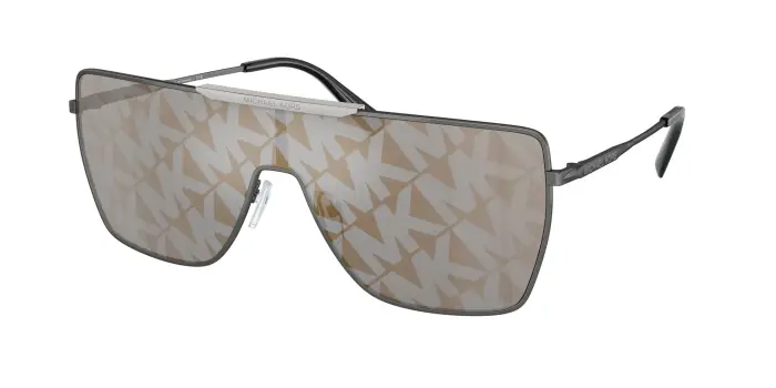 Michael Kors Uomo MK1152 SNOWMASS 1002/E Occhiali da sole Metallo Grigio Grigio Squadrata Normale Specchiato