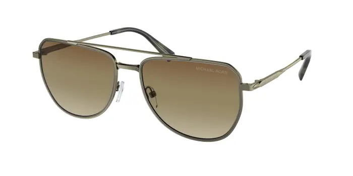 Michael Kors Uomo MK1155 WHISTLER 1897GL Occhiali da sole Metallo Verde Marrone Pilot Normale Sfumato