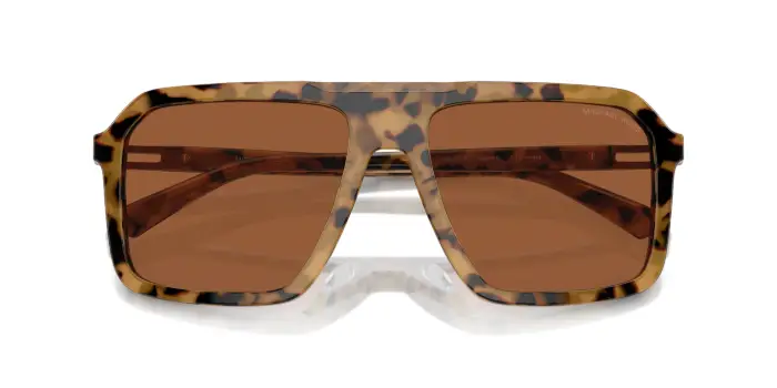 Michael Kors Uomo MK2218U MURREN 393073 Occhiali da sole Acetato Tartaruga Marrone Squadrata Normale