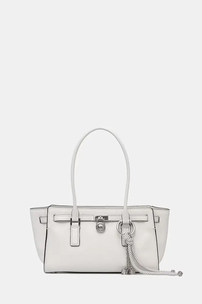 borsa tote da donna in pelle Bianco