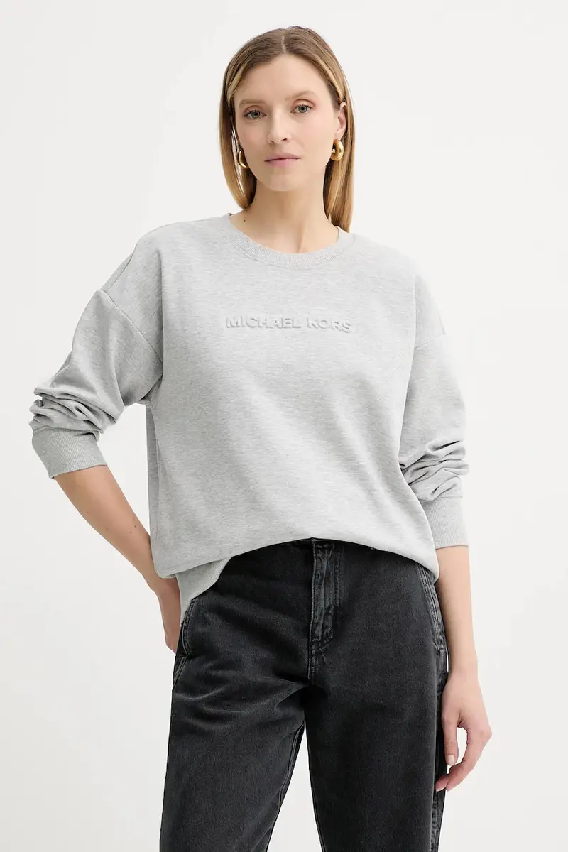 MICHAEL Michael Kors felpa donna colore grigio con applicazione MT551QB5MF