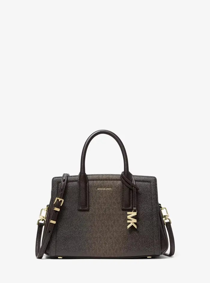 MICHAEL Michael Kors MK Borsa a mano Laila piccola con logo - Marrone - Michael Kors