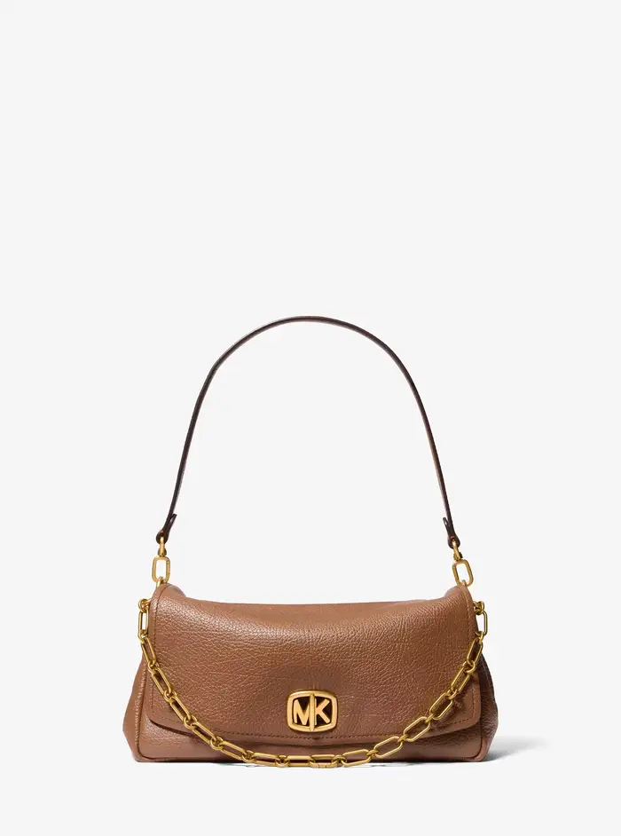 MICHAEL Michael Kors MK Borsa a spalla Bryant convertibile grande in pelle testurizzata - Marrone - Michael Kors