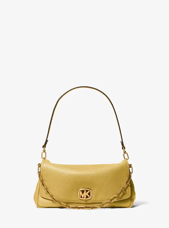MICHAEL Michael Kors MK Borsa a spalla Bryant convertibile grande in pelle testurizzata - Verde - Michael Kors