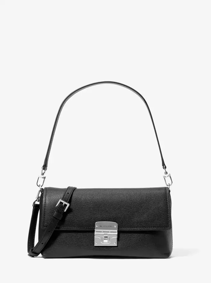 MICHAEL Michael Kors MK Borsa a spalla convertibile Addie media in pelle - Nero - Michael Kors