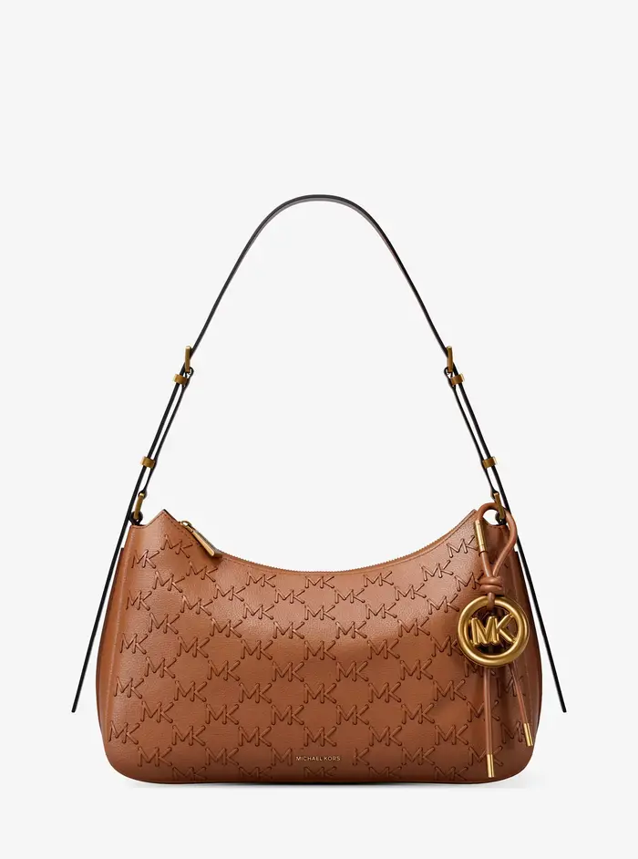 MICHAEL Michael Kors MK Borsa a spalla Nolita media in pelle martellata - Marrone - Michael Kors