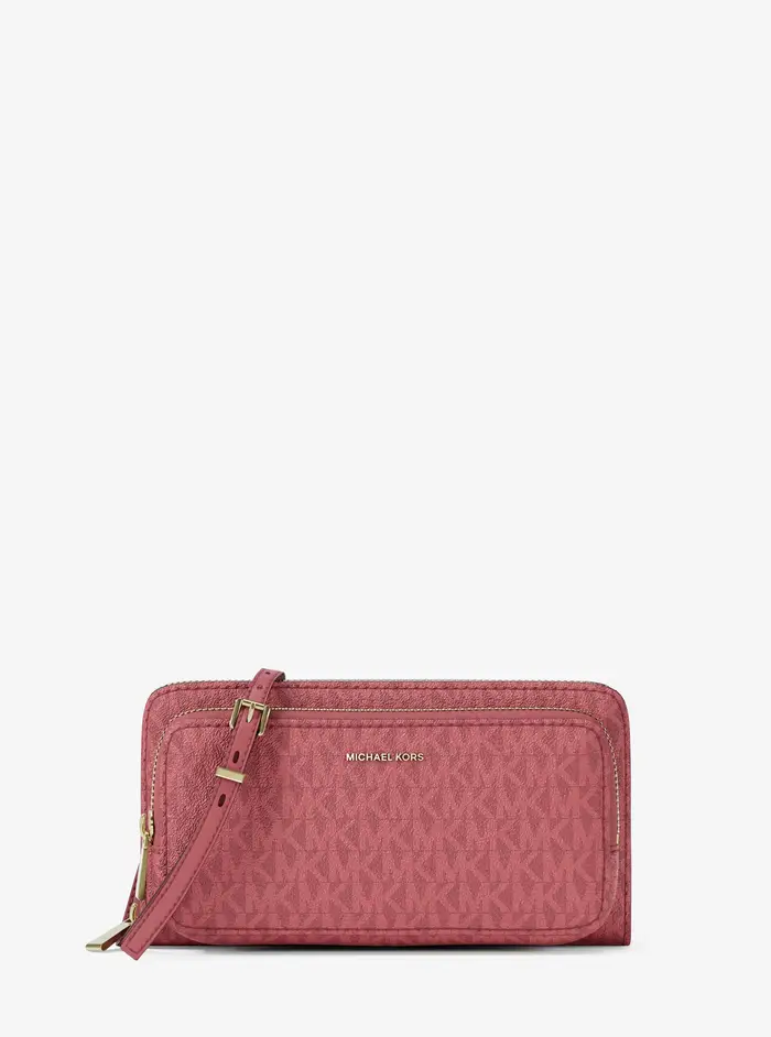 MK Borsa a tracolla Jet Set grande con logo - Rosa - Michael Kors