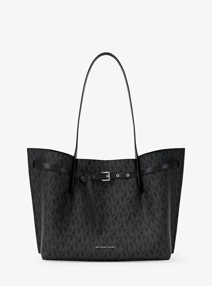 MICHAEL Michael Kors MK Borsa tote Emilia grande con stampa logo - Nero - Michael Kors