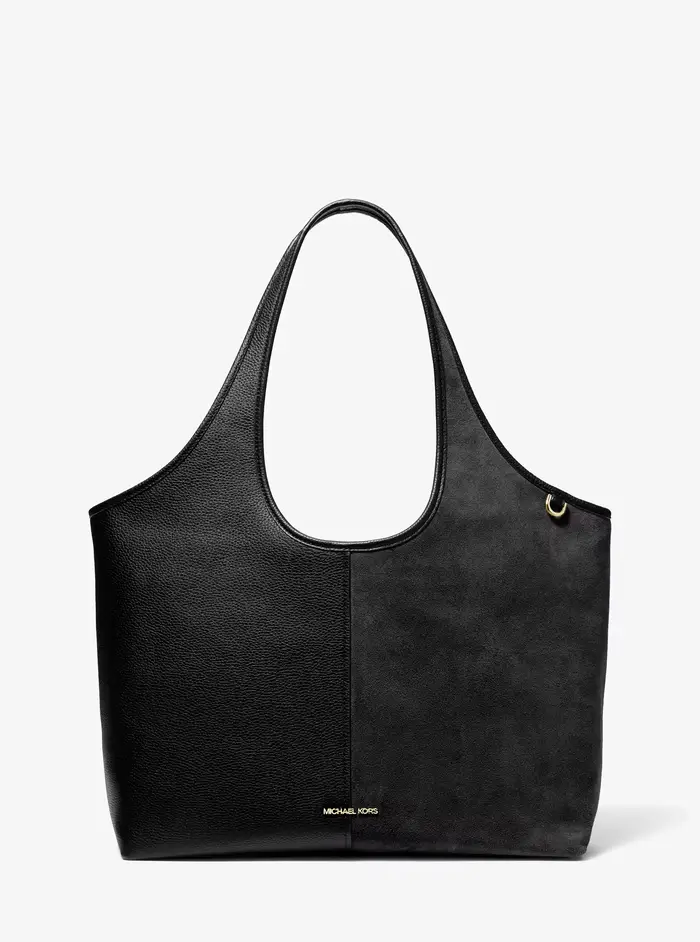 MK Borsa tote Henly grande in pelle e pelle scamosciata - Nero - Michael Kors