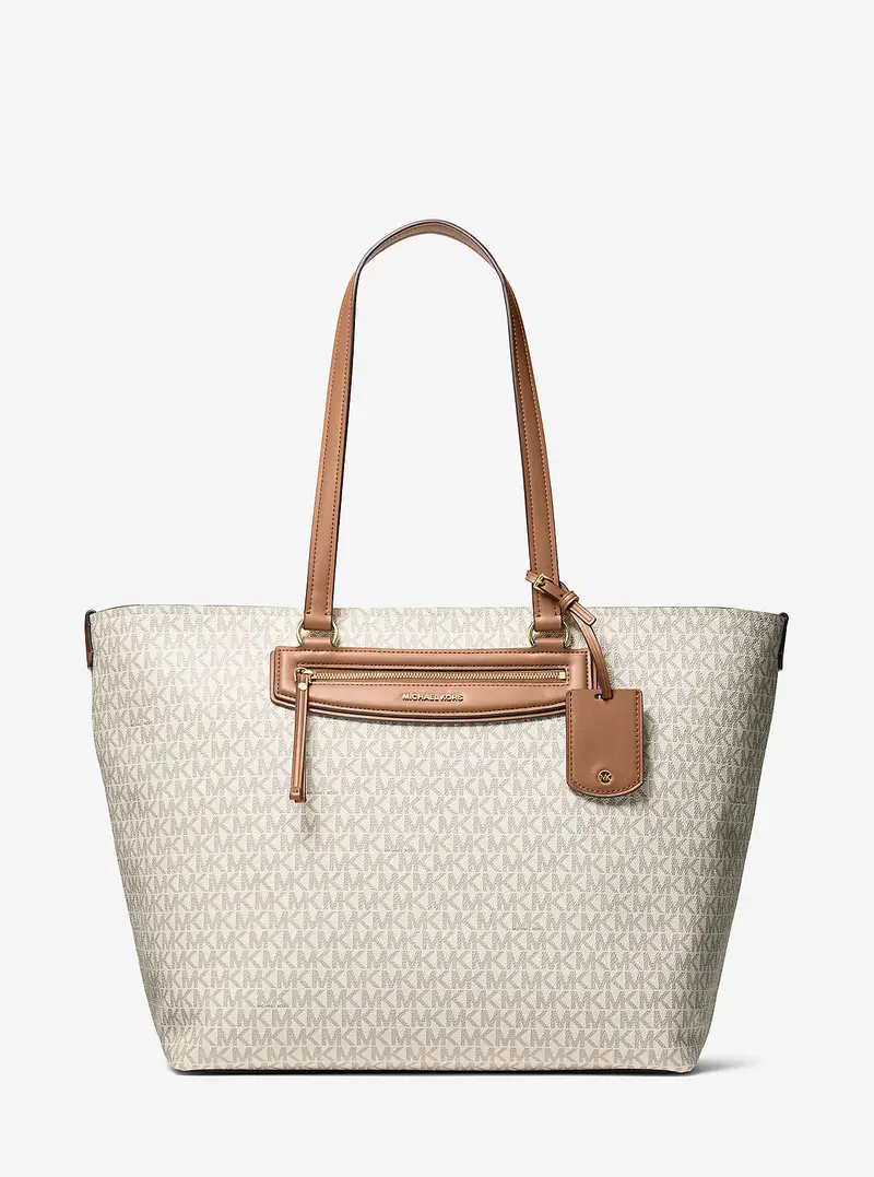 MICHAEL Michael Kors MK Borsa tote Jet Set Travel extra-large con stampa logo - Naturale - Michael Kors