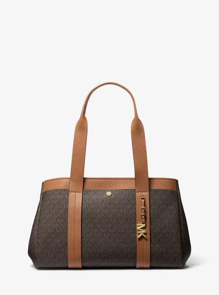 MICHAEL Michael Kors MK Borsa tote Romee grande in pelle con logo - Marrone - Michael Kors