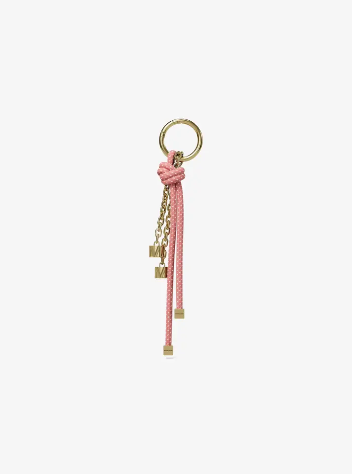 MICHAEL Michael Kors MK Ciondolo da borsa in tonalità oro con cordoncino screziato - Rosa - Michael Kors
