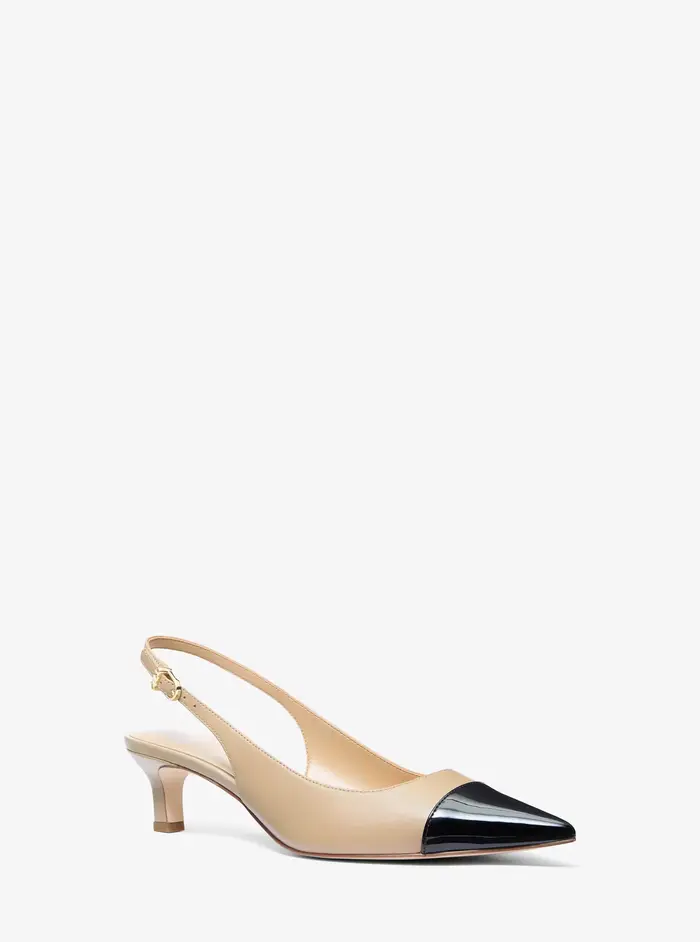MK Décolleté Amara slingback in pelle - Naturale - Michael Kors