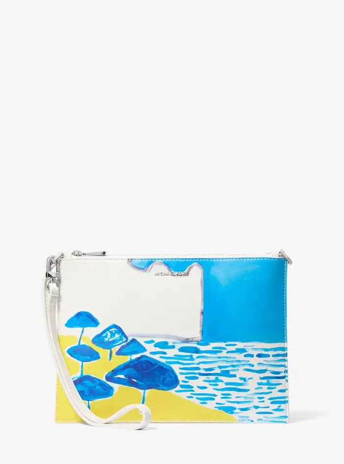 MICHAEL Michael Kors MK Pochette da polso Jet Set convertibile extra-large Michael Kors X Christina Zimpel - Blu - Michael Kors