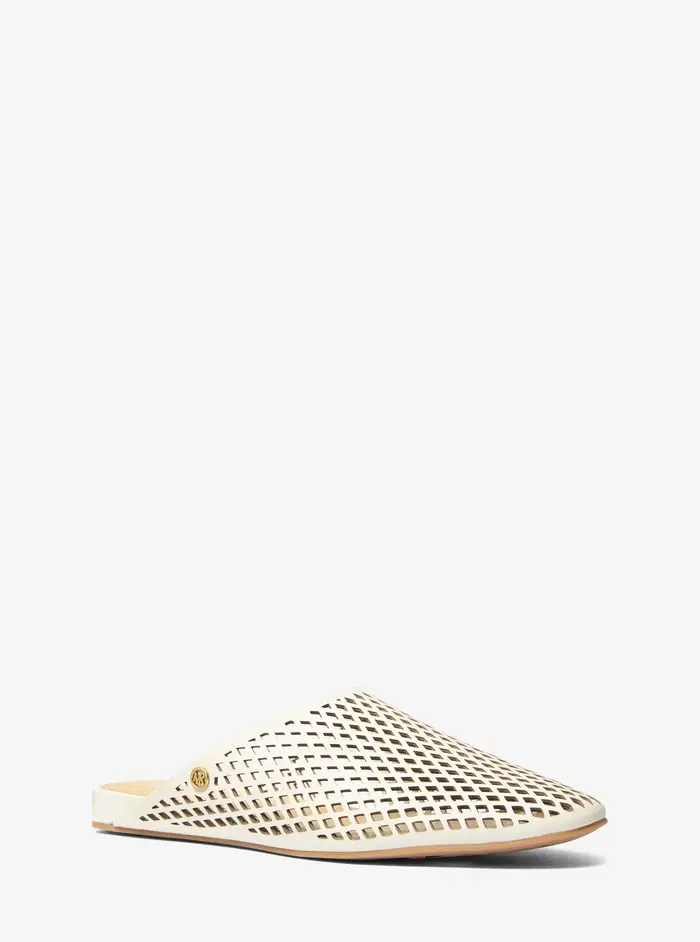 MK Sabot Cady in pelle traforata - Naturale - Michael Kors