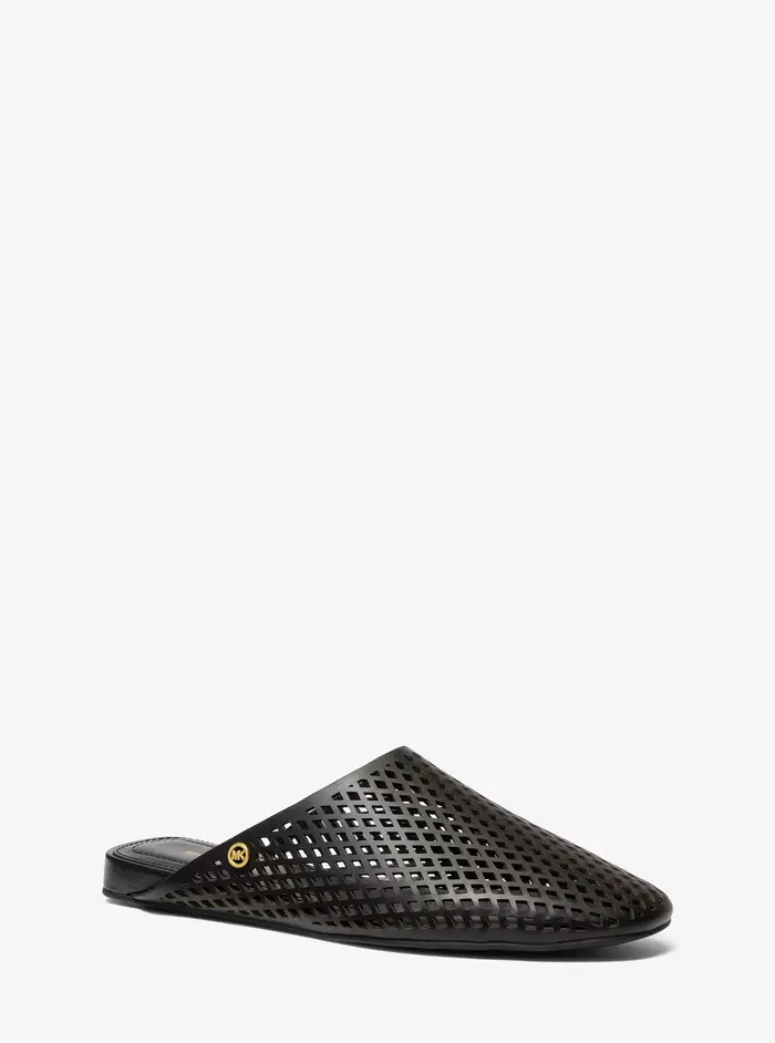 MK Sabot Cady in pelle traforata - Nero - Michael Kors