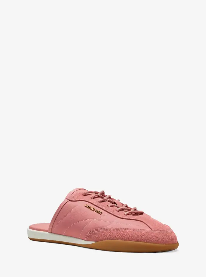 MK Sabot Nolan in nylon e pelle scamosciata - Rosa - Michael Kors
