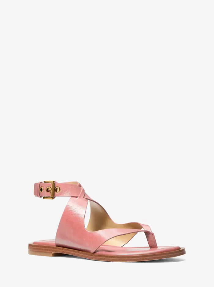 MK Sandalo infradito Irene in pelle - Rosa - Michael Kors