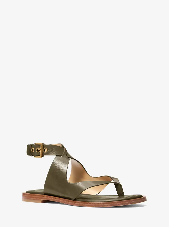 MK Sandalo infradito Irene in pelle - Verde - Michael Kors