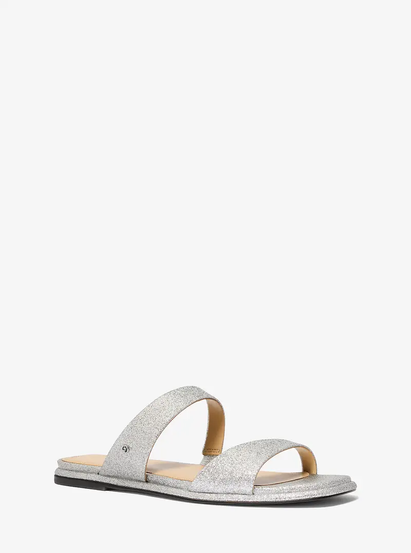 MICHAEL Michael Kors MK Sandalo Jaida in pelle con glitter - Argento - Michael Kors