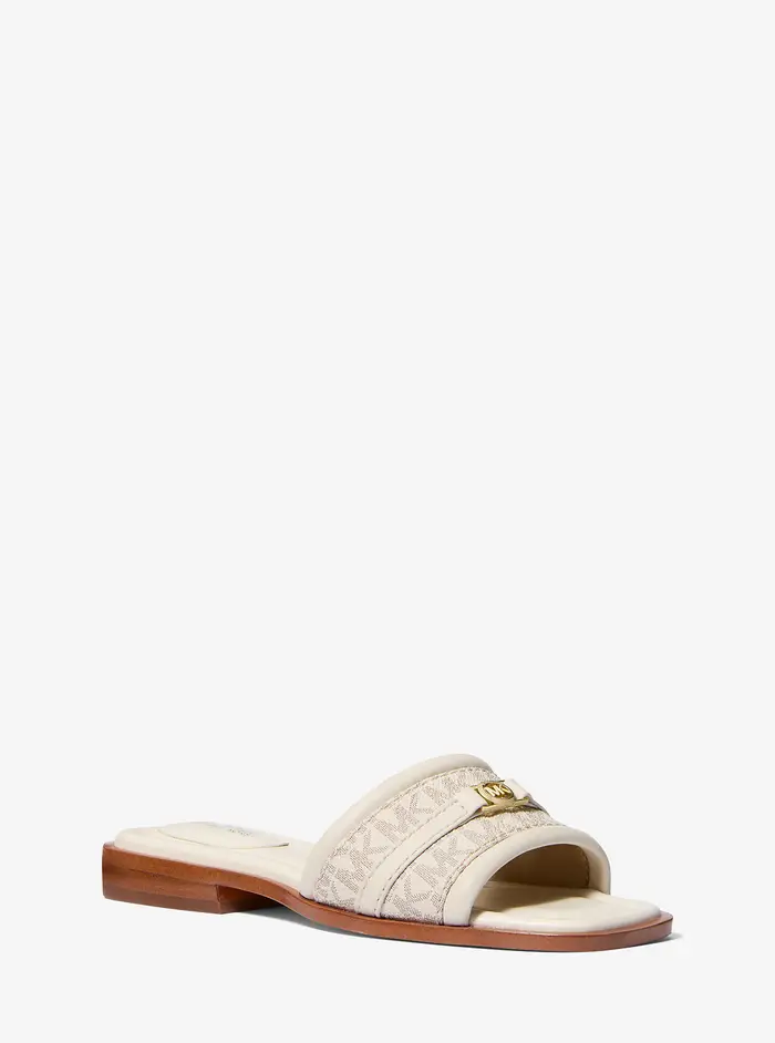 MICHAEL Michael Kors MK Sandalo slide Mandy con logo - Naturale - Michael Kors