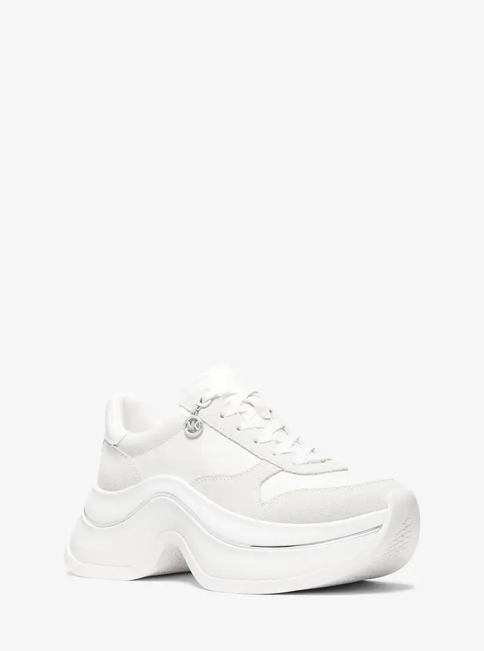 MICHAEL Michael Kors MK Sneaker Arla in pelle e pelle scamosciata - Bianco - Michael Kors
