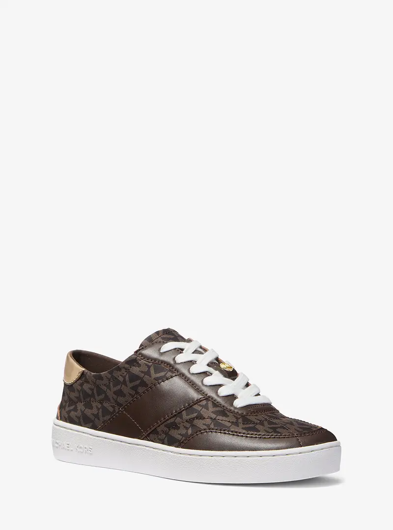 MICHAEL Michael Kors MK Sneaker Kaycee in pelle con logo - Marrone - Michael Kors